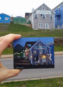 miniature painting of Lunenburg Fish Shack